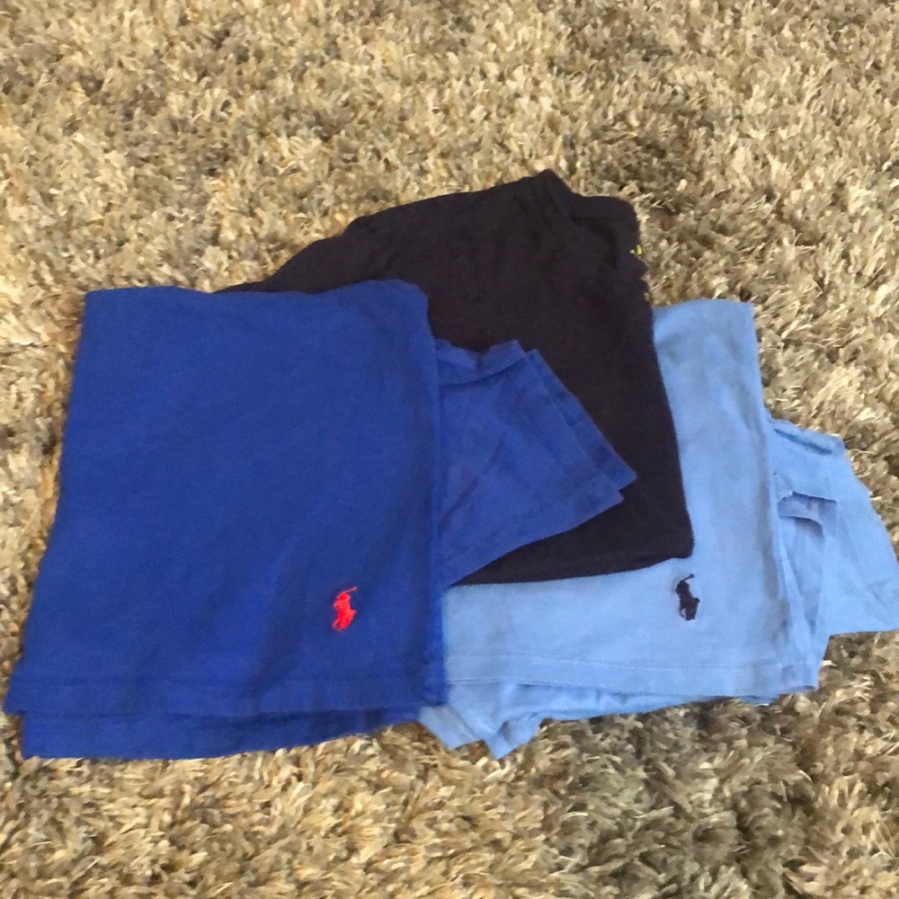 Set of 3 polo tees. Boys. Large 8/10